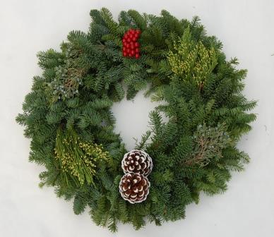 WREATH WITH SNOWY CONE